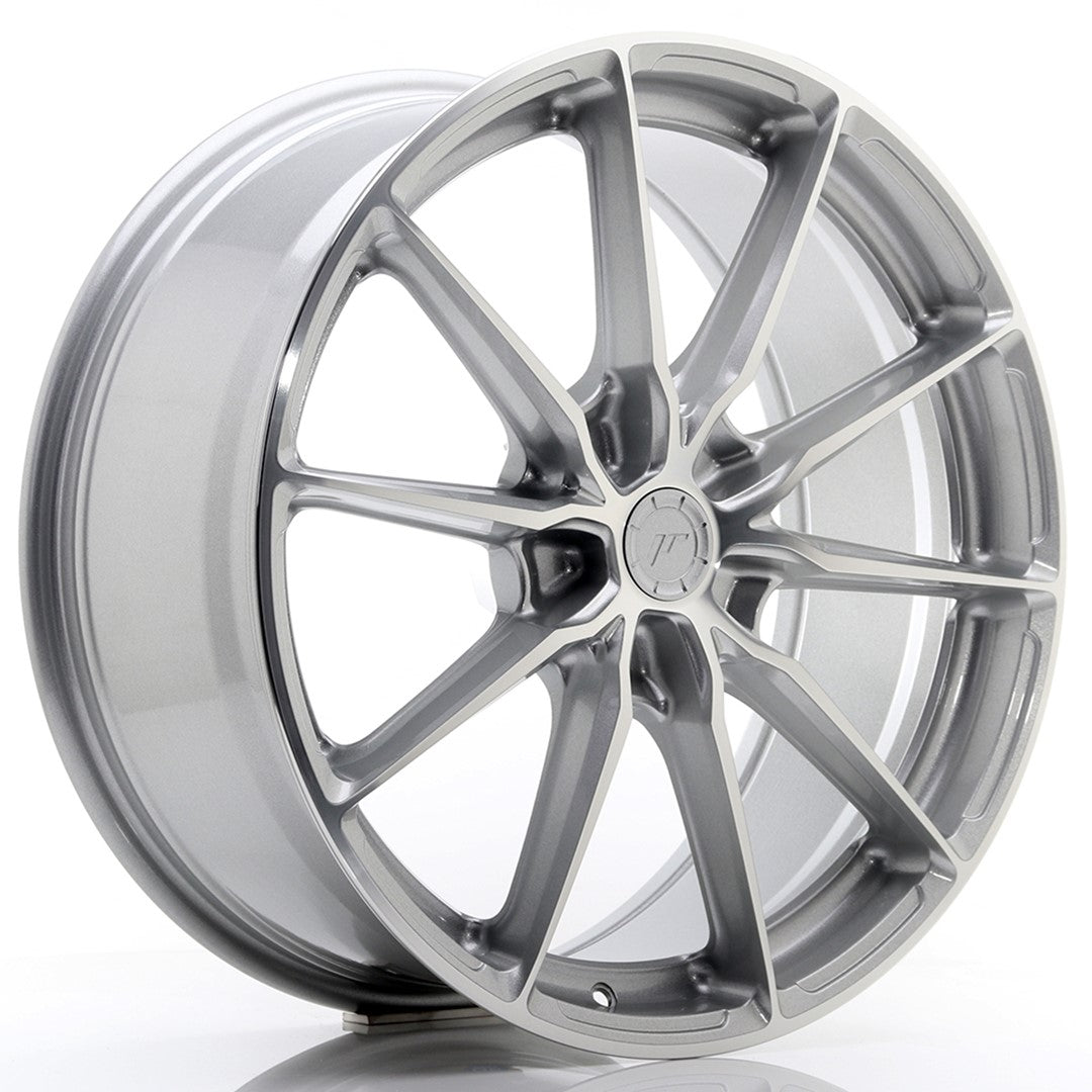 JR37 20x8.5 ET25 5x112 Zilver Machined Face
