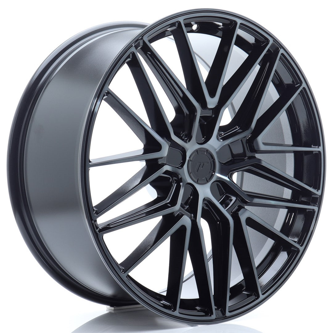 JR38 21x9.5 ET14-58 Custom PCD Zwart Geborsteld
