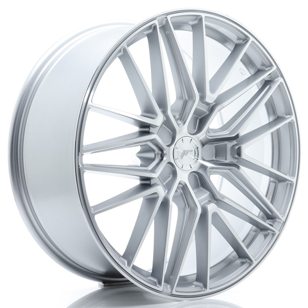 JR38 21x9.5 ET14-58 Custom PCD Zilver Bewerkt Gezicht