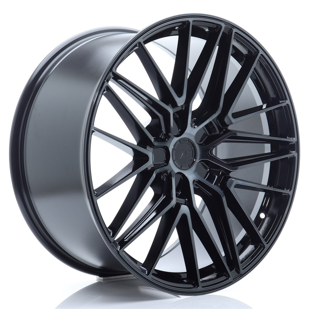 JR38 21x10.5 ET10-46 Custom PCD Zwart Geborsteld
