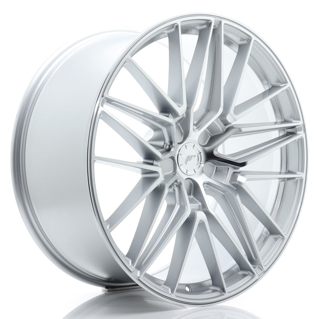 JR38 22x10.5 ET10-46 Custom PCD Zilver Bewerkt Gezicht