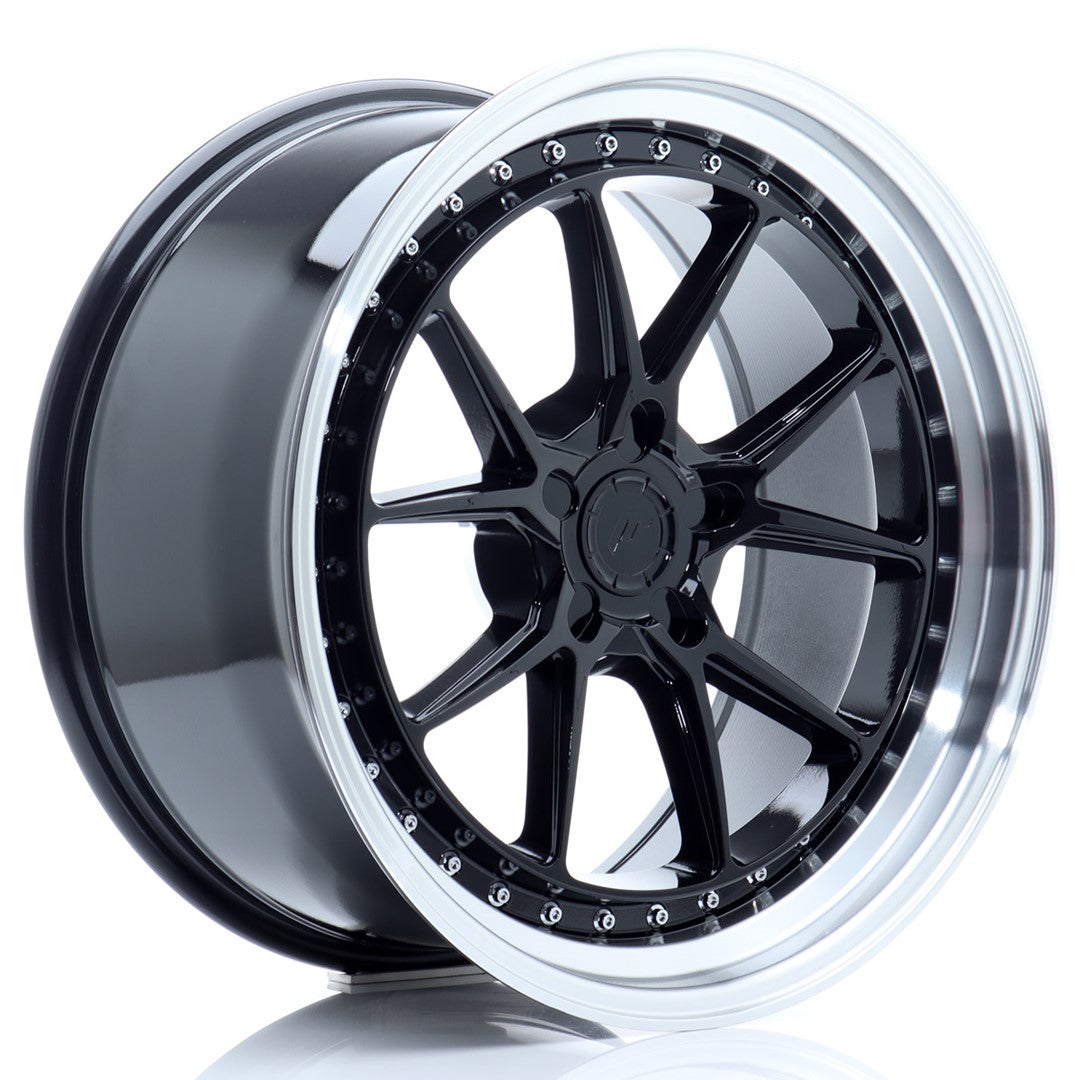 JR39 19x9.5 ET15-35 Custom PCD Gloss Black Machinaal bewerkte lip