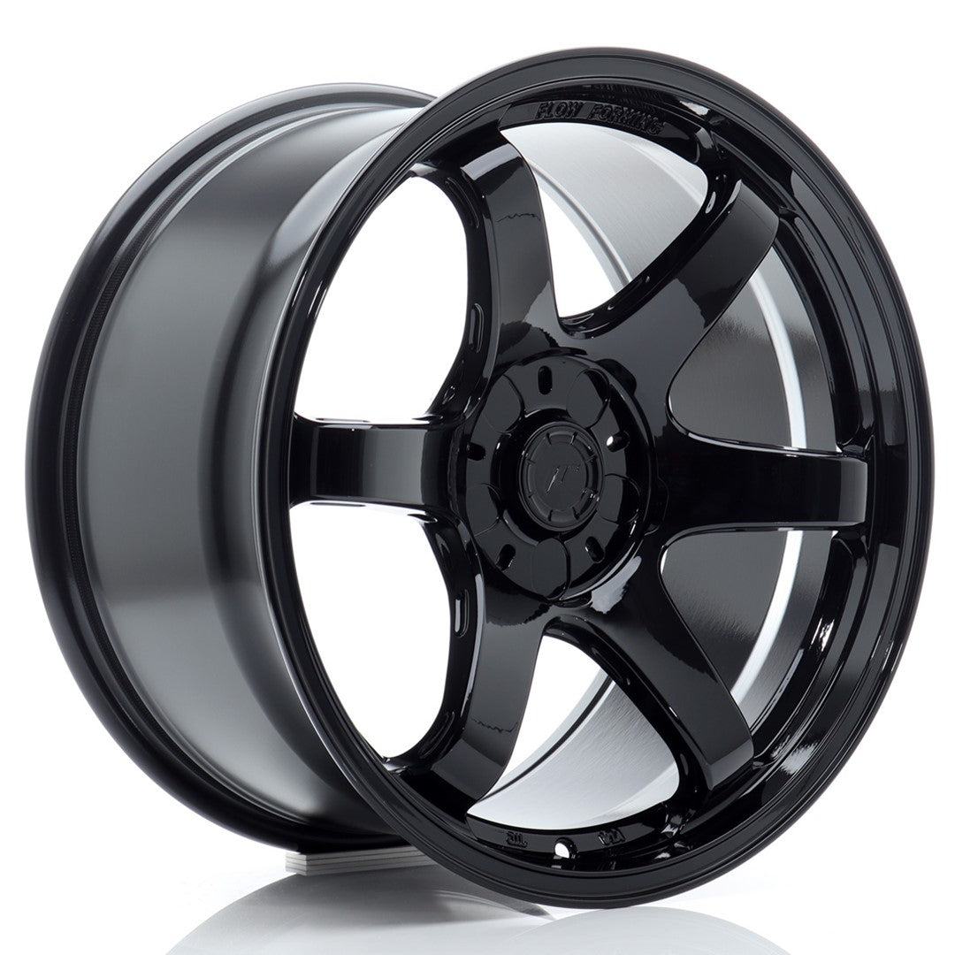 SL03 18x10.5 ET15-40 Custom PCD Glanzend Zwart