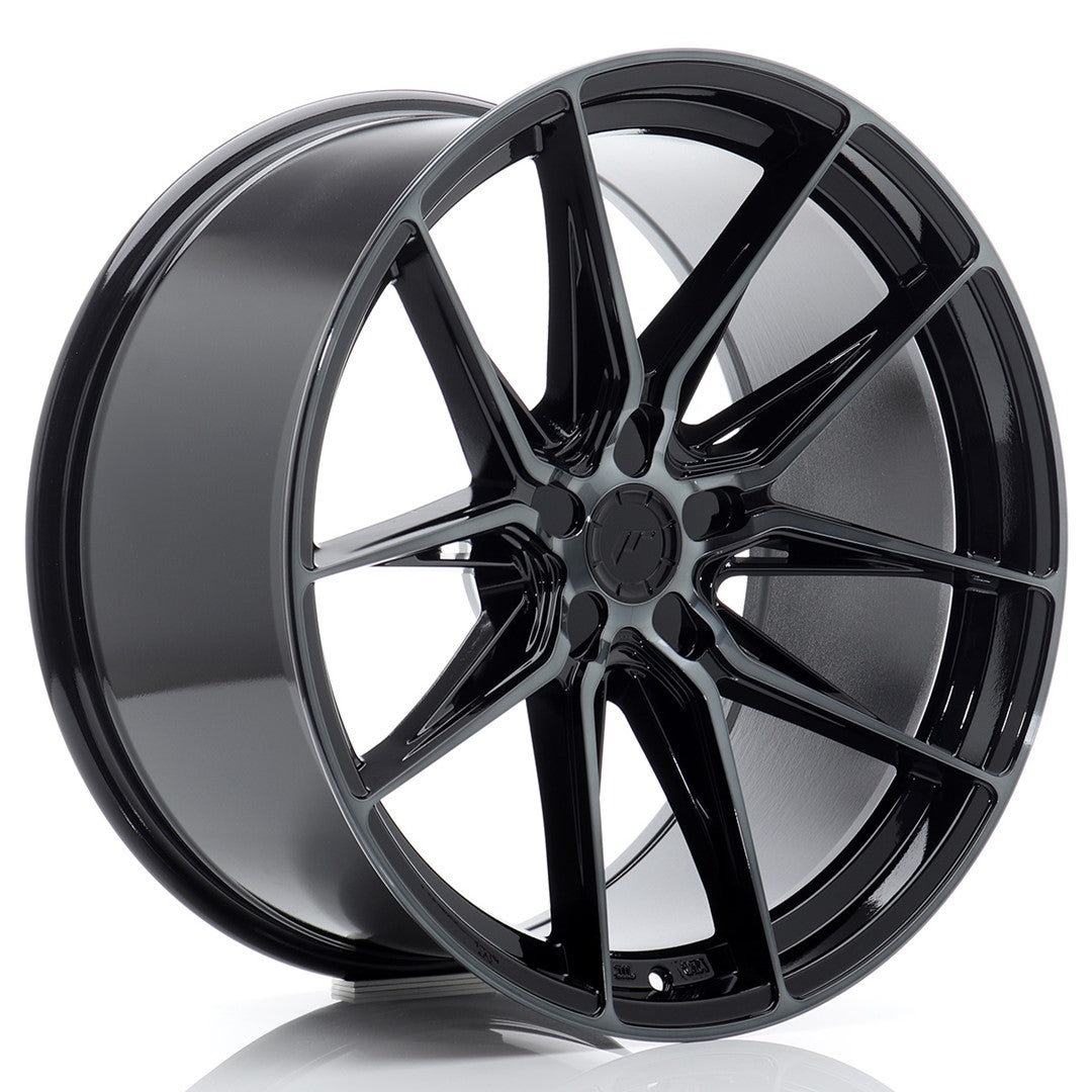 JR44 20x10 ET15-35 Custom PCD Zwart Machinaal Getint Front
