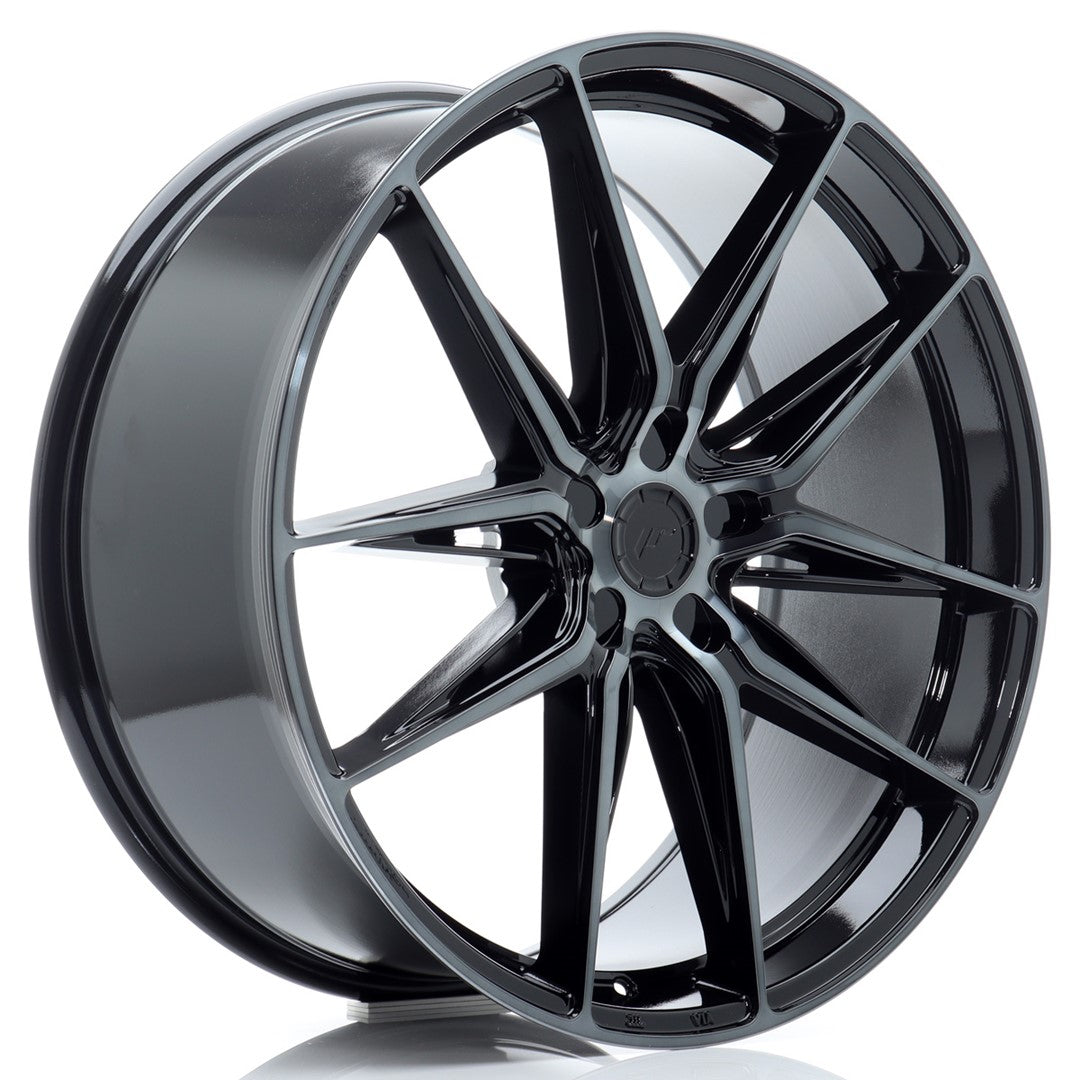 JR44 22x9.5 ET15-40 Custom PCD Zwart Machinaal Getint Front