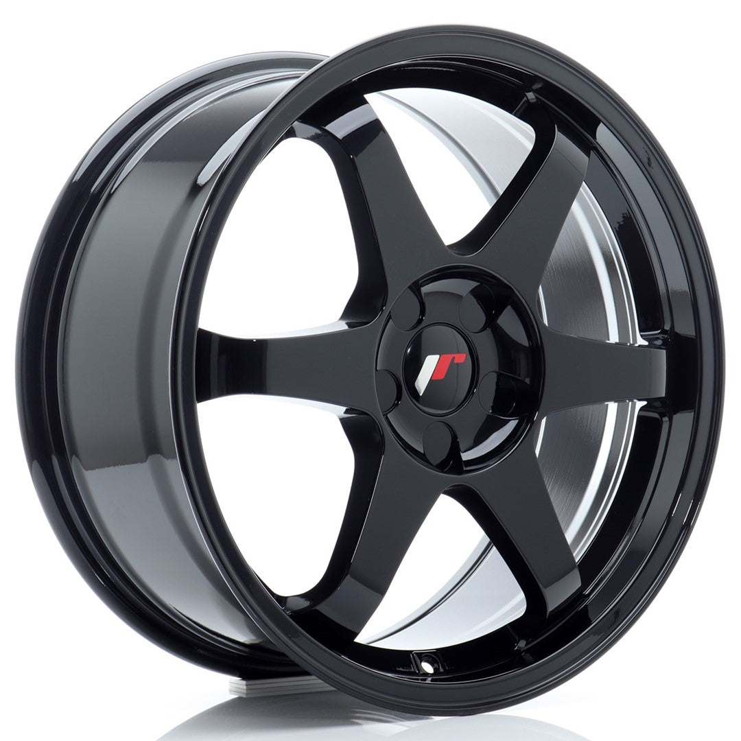 JR3 18x8 ET43 5x114.3 Glans Zwart