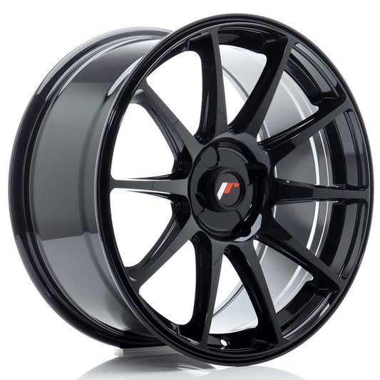 JR11 18x8.5 ET20-40 PCD personnalisé noir brillant