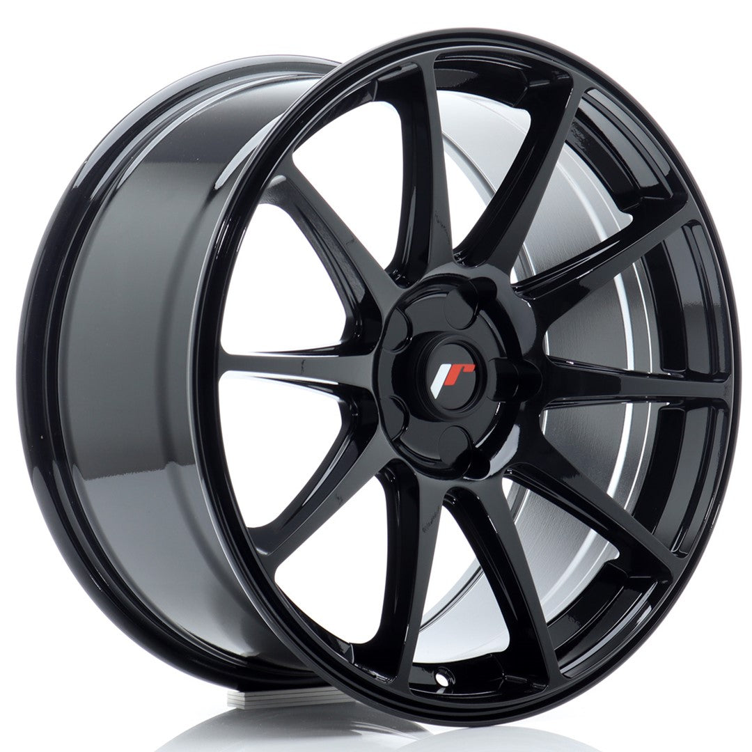 JR11 18x8.5 ET20-40 PCD personnalisé noir brillant