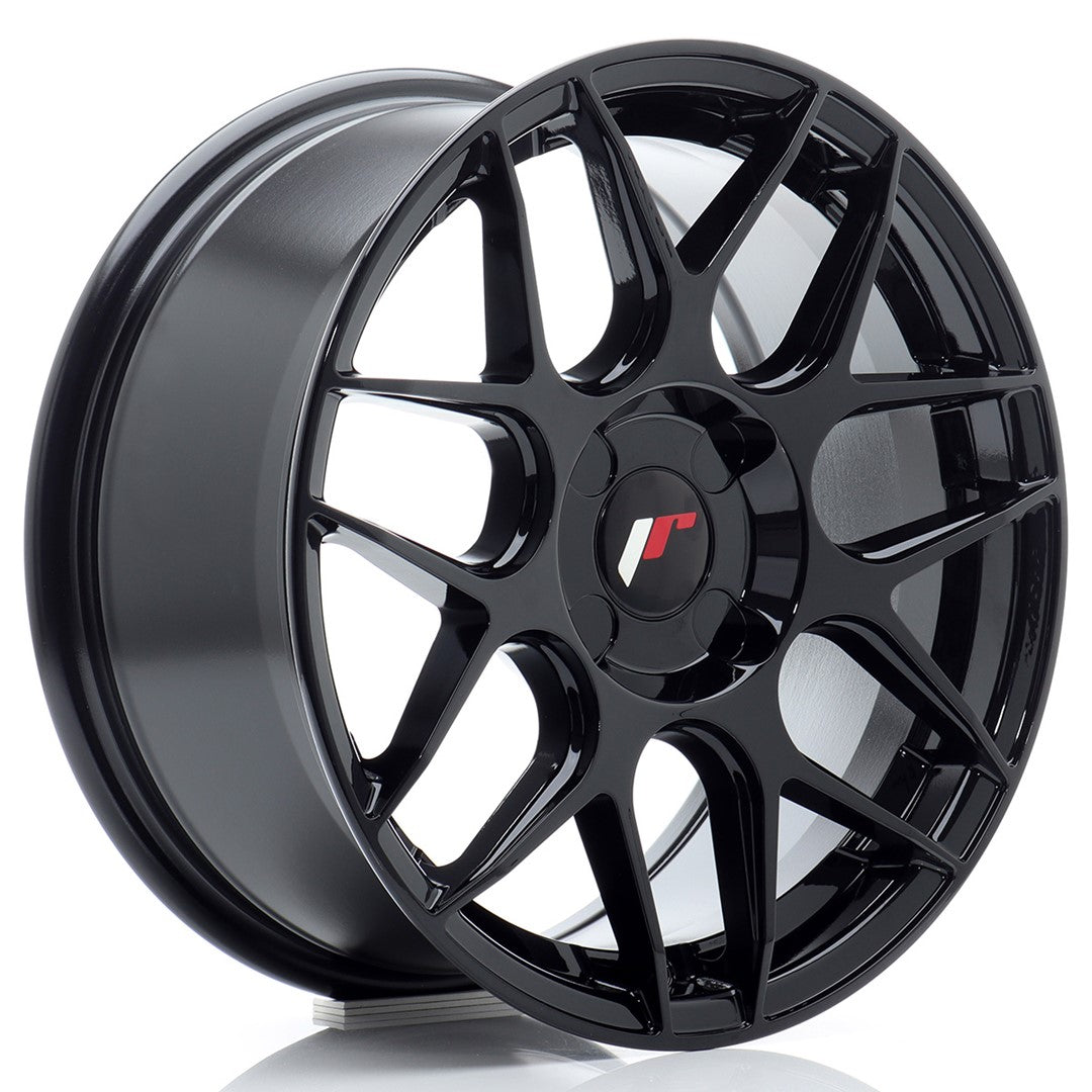 JR18 16x7 ET20-35 Custom PCD Glanzend Zwart