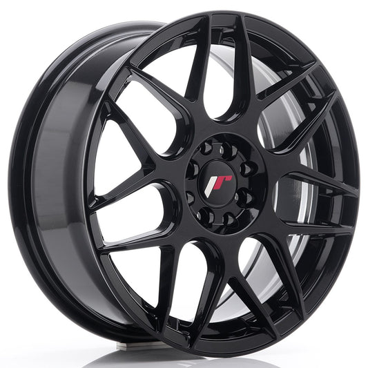 JR18 17x7 ET40 4x100, 4x114.3 noir brillant