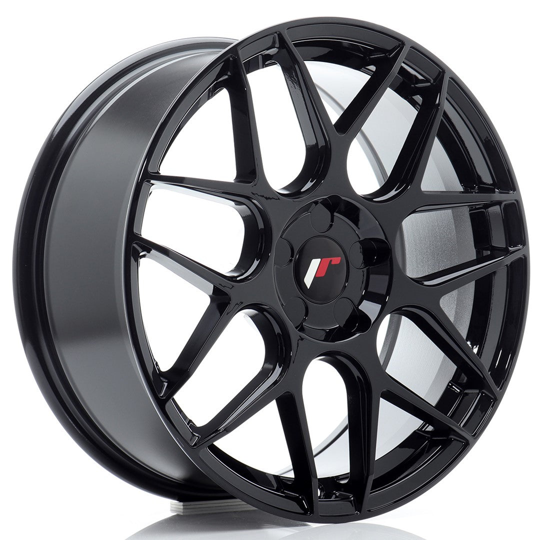 JR18 18x7.5 ET20-40 Custom PCD Glanzend Zwart