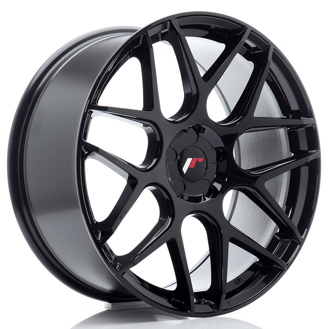 JR18 20x8.5 ET20-40 Custom PCD Glanzend Zwart