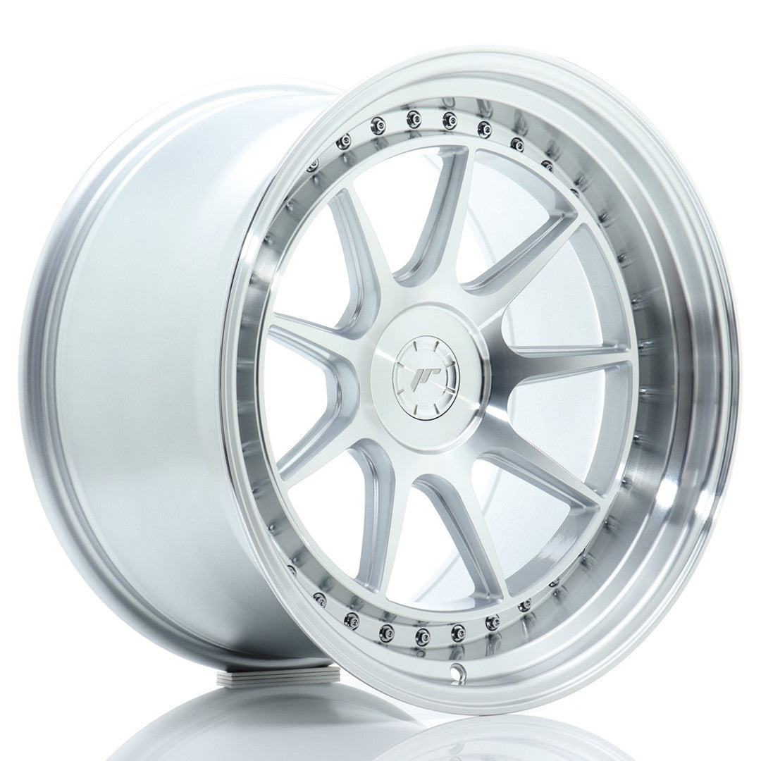 JR47 19x9.5 ET15-35 Custom PCD Silver Machined Face
