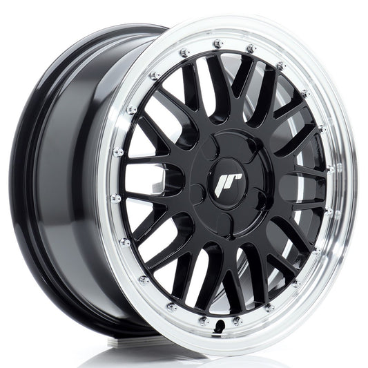 JR23 16x7 ET20-45 Custom PCD Gloss Black Machined Lip