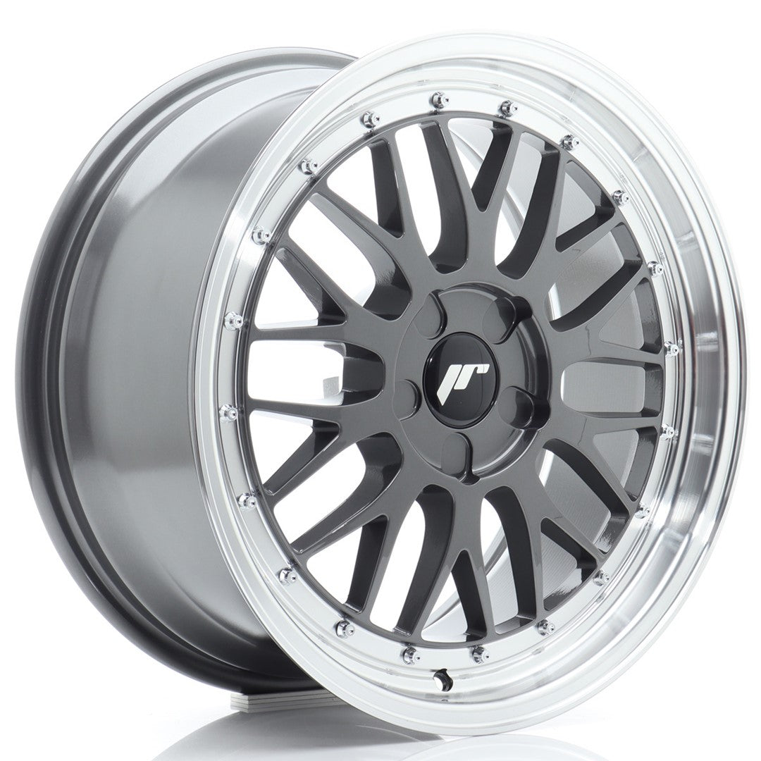 JR23 18x8.5 ET20-48 Custom PCD Hyper Grey Machined Lip
