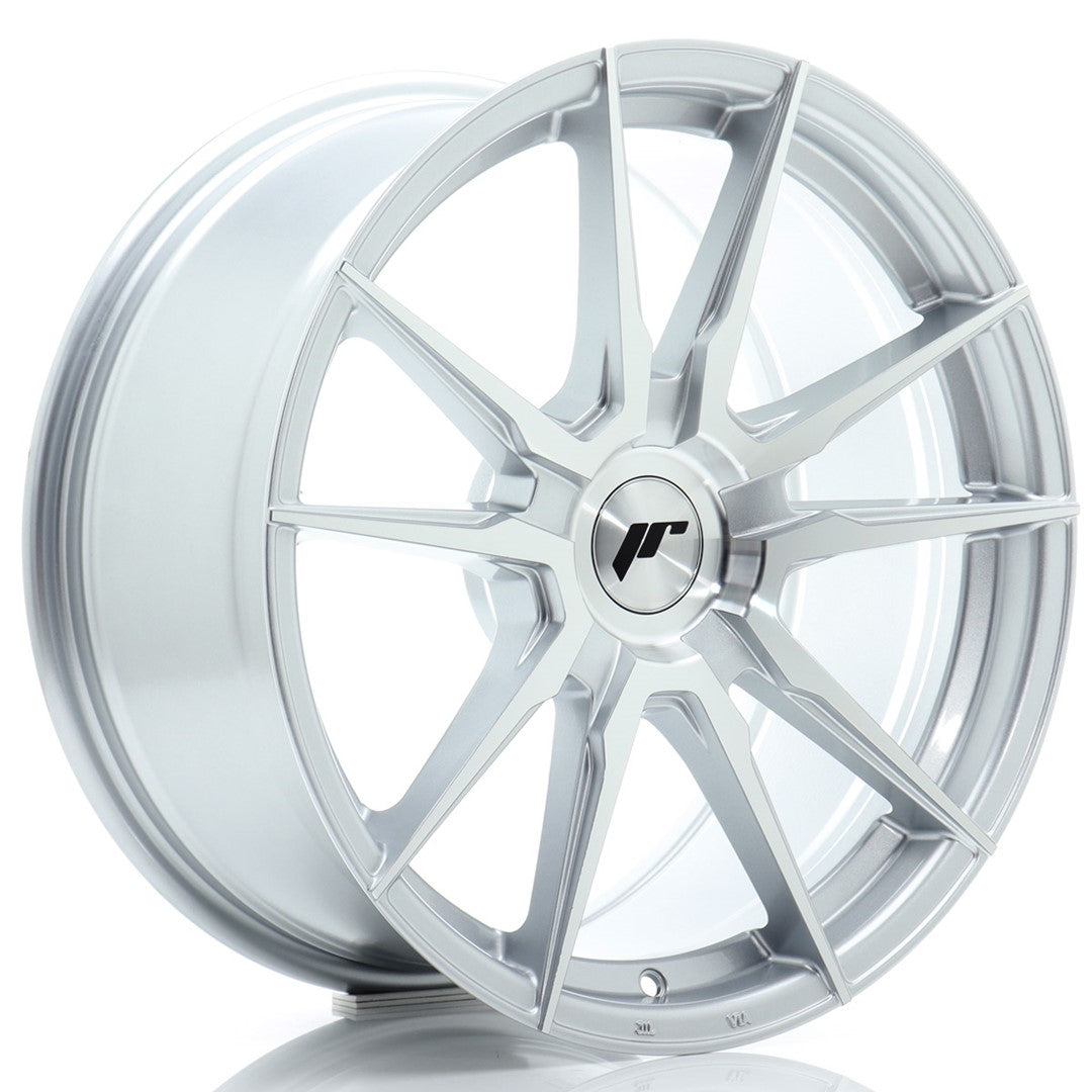 JR21 18x8.5 ET20-45 Custom PCD Zilver Bewerkt Gezicht