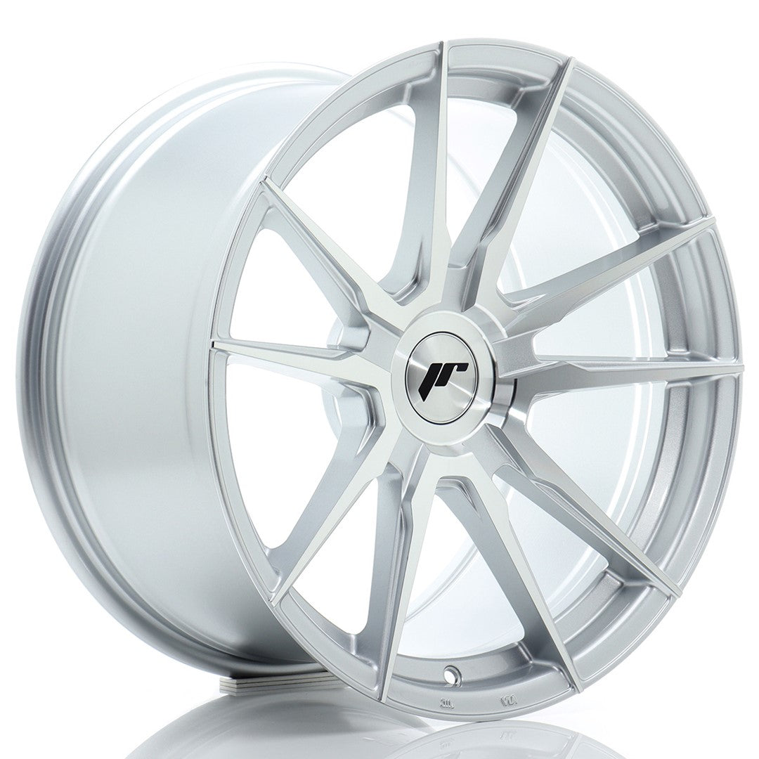 JR21 18x9.5 ET20-40 Custom PCD Zilver Bewerkt Gezicht