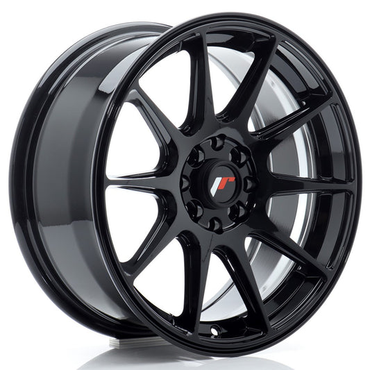 JR11 16x7 ET25 4x100, 4x108 noir brillant