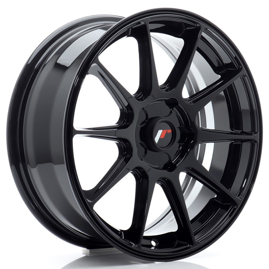 JR11 17x7 ET20-38 PCD personnalisé noir brillant