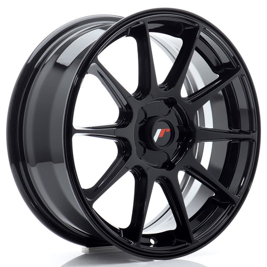 JR11 17x7 ET20-38 PCD personnalisé noir brillant