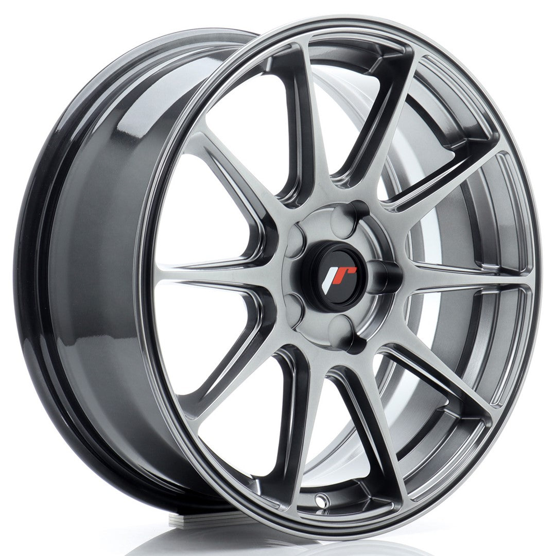 JR11 17x7 ET20-38 PCD personnalisé Hyper noir