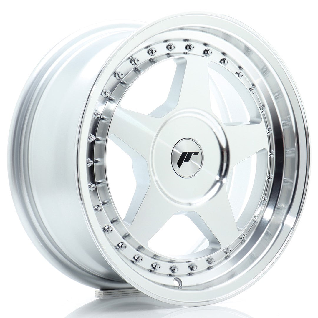 JR6 16x7 ET20-35 Custom PCD Silver Machined Face