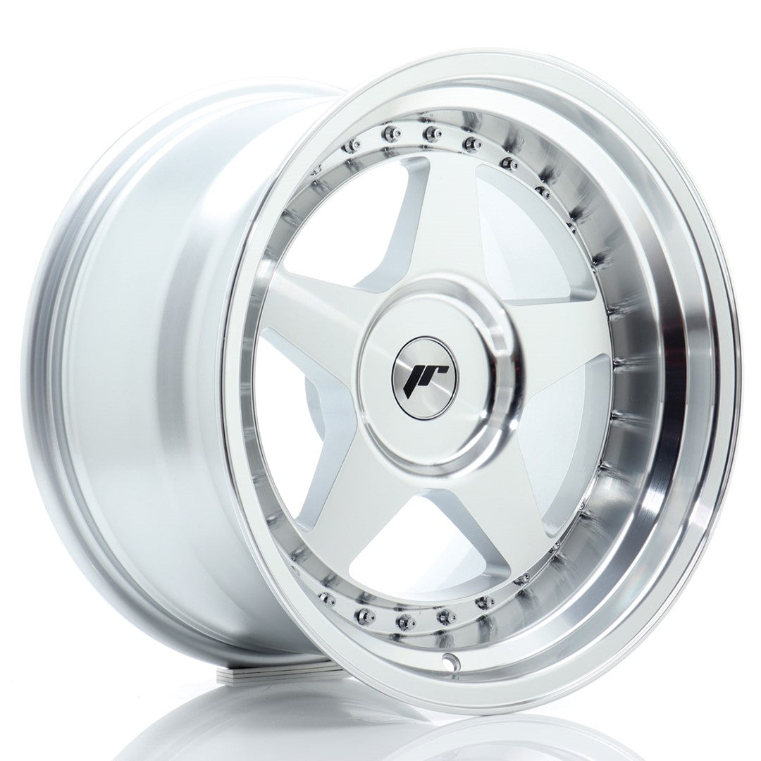 JR6 17x10 ET0-20 Aangepaste PCD Zilver Machined Face