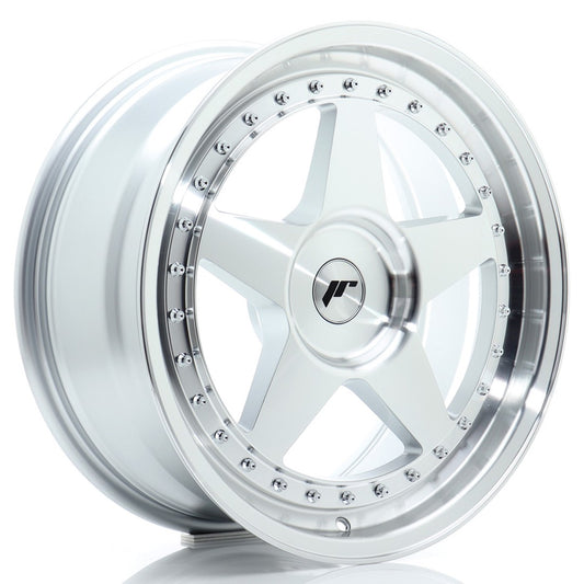 JR6 18x8.5 ET20-40 Custom PCD Silver Machined Face
