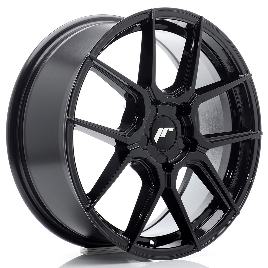 JR30 17x7 ET20-40 Custom PCD Glanzend Zwart