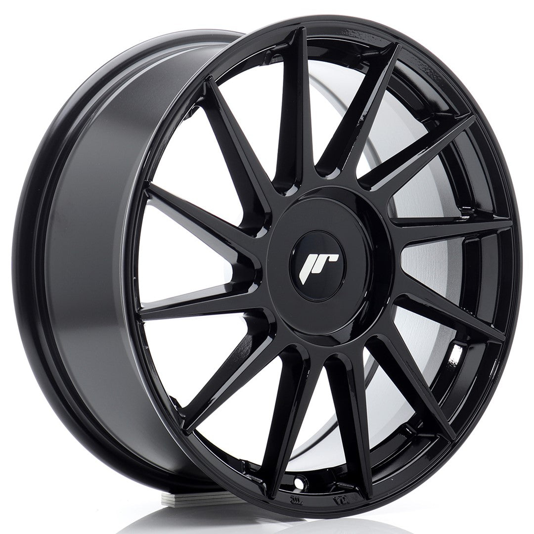 JR22 17x7 ET20-40 Custom PCD Glanzend Zwart
