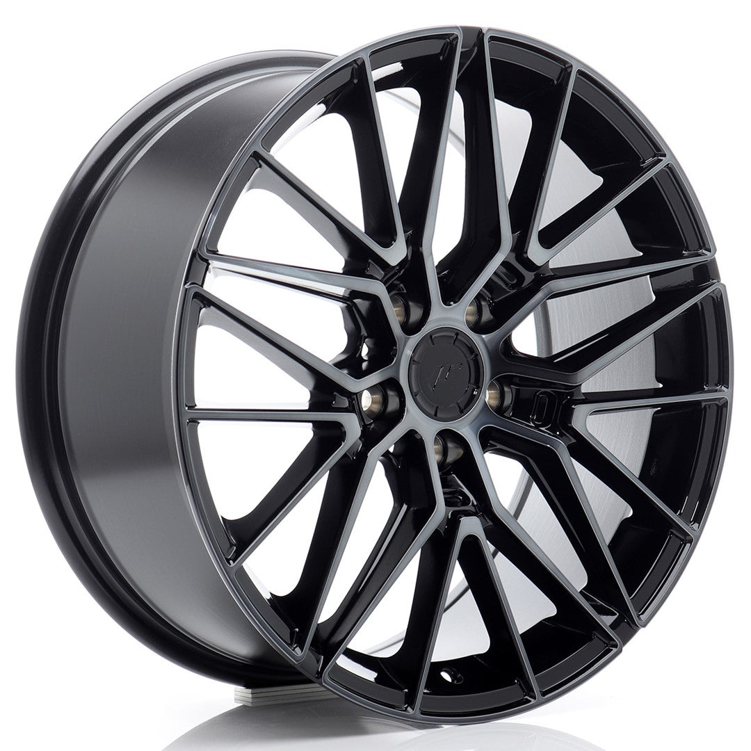 JR38 18x8 ET42 5x112 Zwart Machinaal Bewerkt Getinte Voorzijde