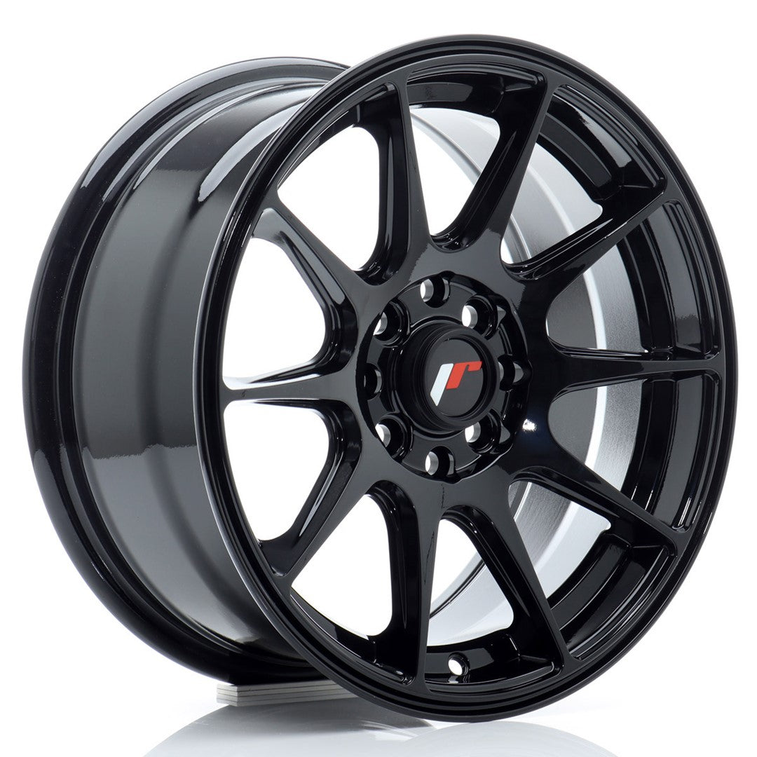 JR11 15x7 ET30 5x100, 5x114.3 glanzend zwart