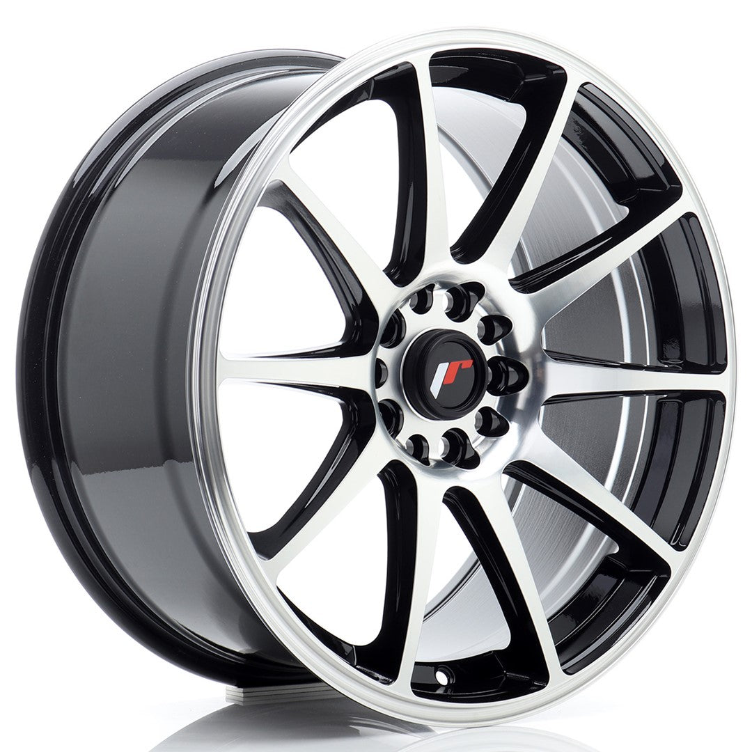JR11 18x8.5 ET40 5x112, 5x114.3 Zwart Machined Face