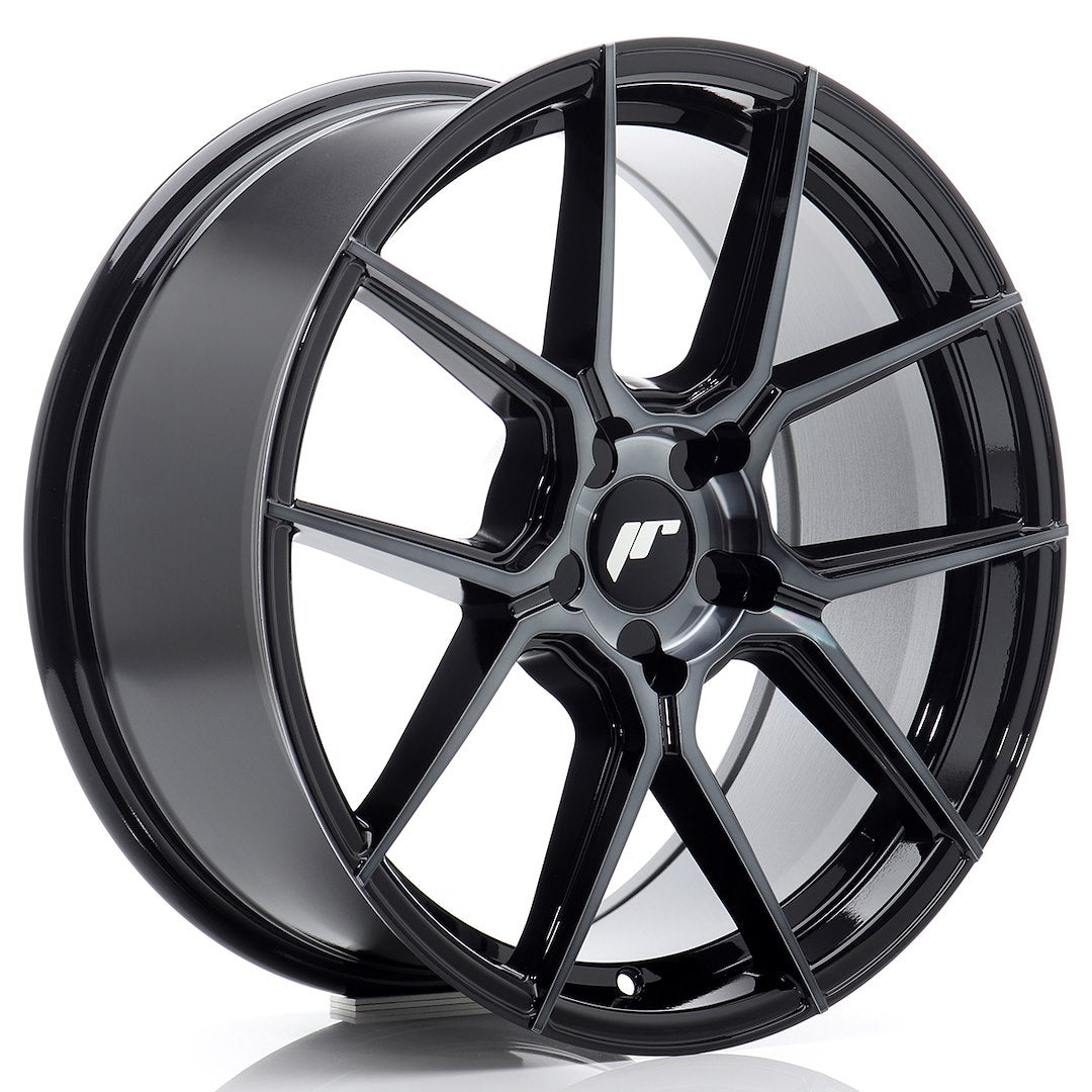 JR30 18x8.5 ET41 5x120 Zwart Machinaal Bewerkt Getint Voorzijde