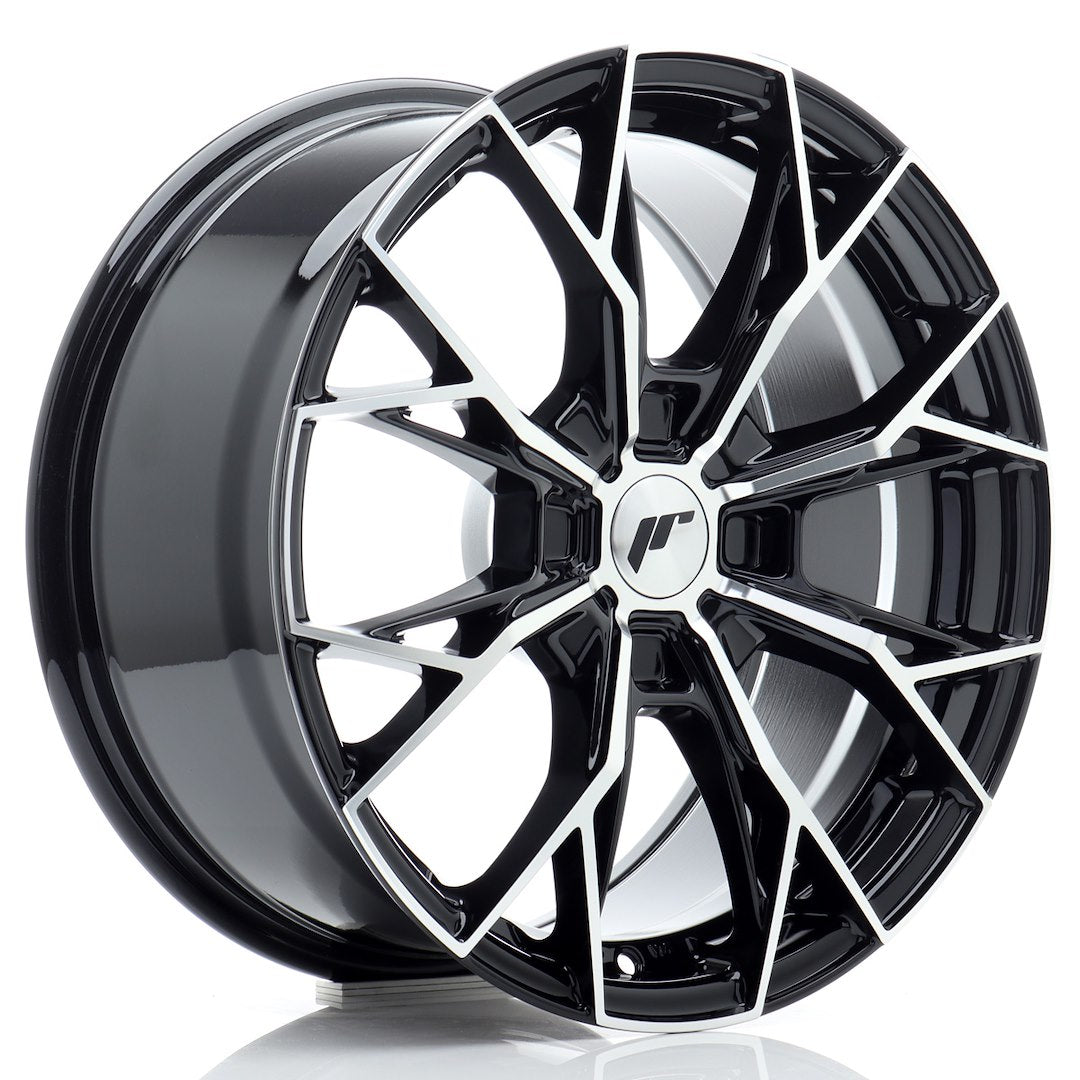 JR49 17x8 ET20-40 Custom PCD Gloss Black Machined Face