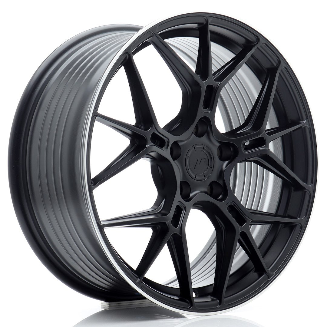 JR51 18x8 ET45 5x112 Satijnzwart, Machined Lip
