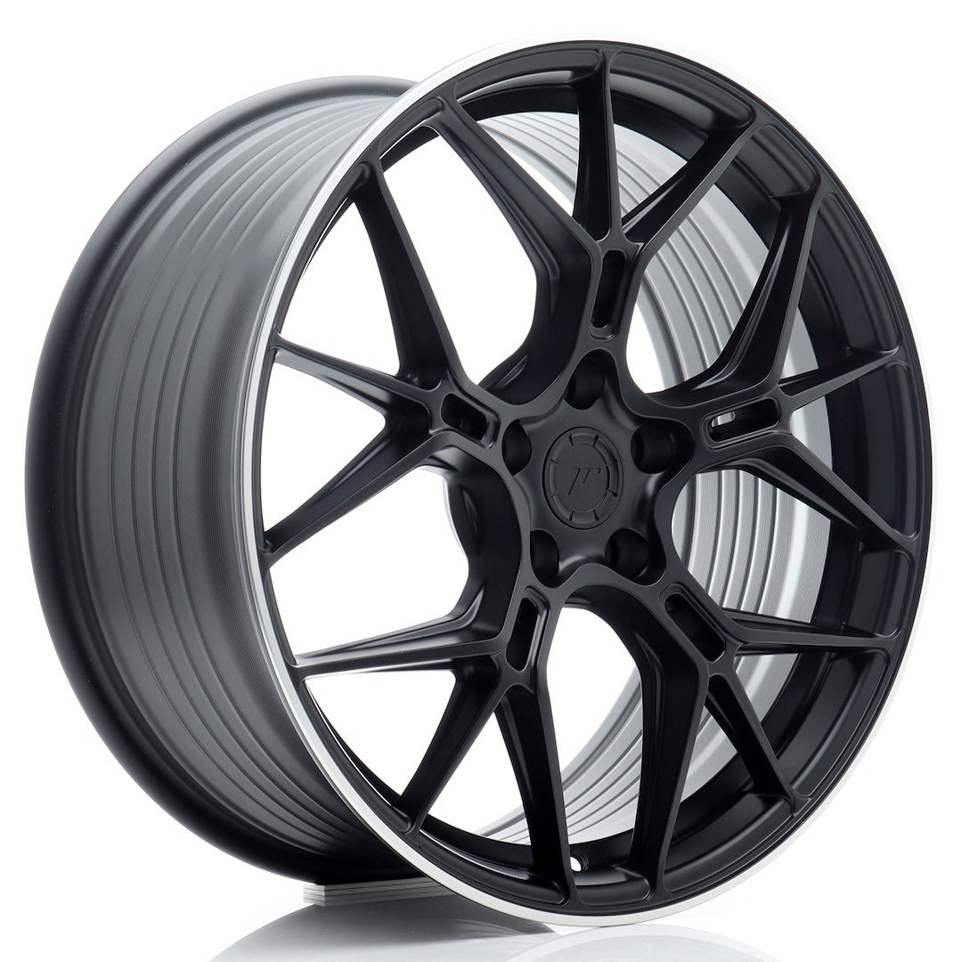 JR51 19x8.5 ET45 5x112 Satin Black, Machined Lip