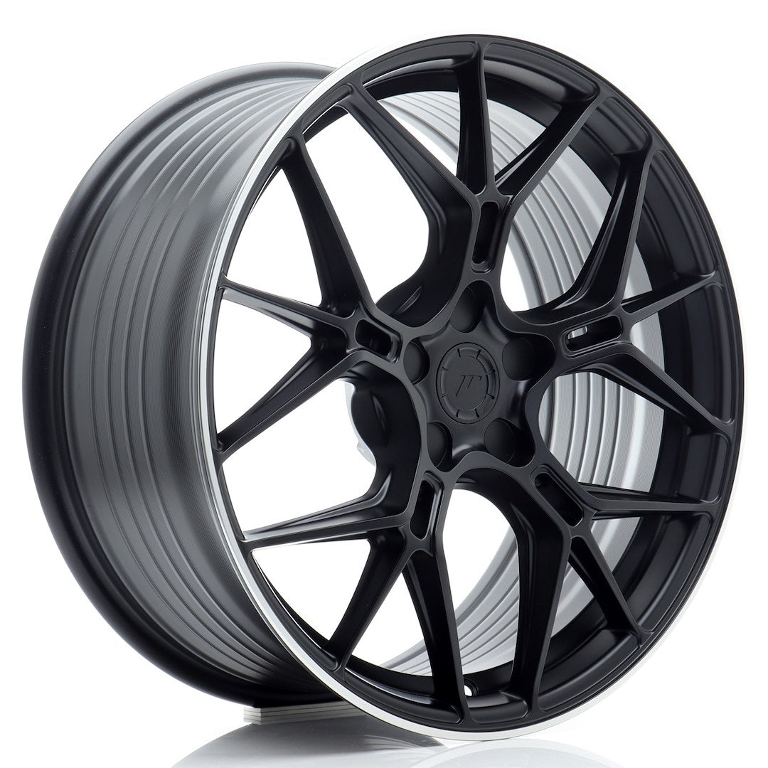 JR51 19x8.5 ET20-45 Custom PCD Satijnzwart, Machined Rand