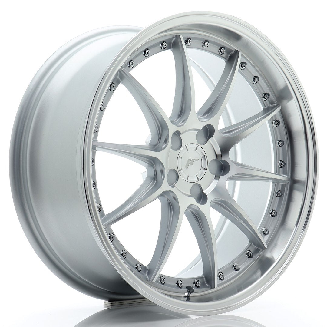JR41 19x8.5 ET15-35 Aangepaste steekmaat (PCD) Zilver Machined Face