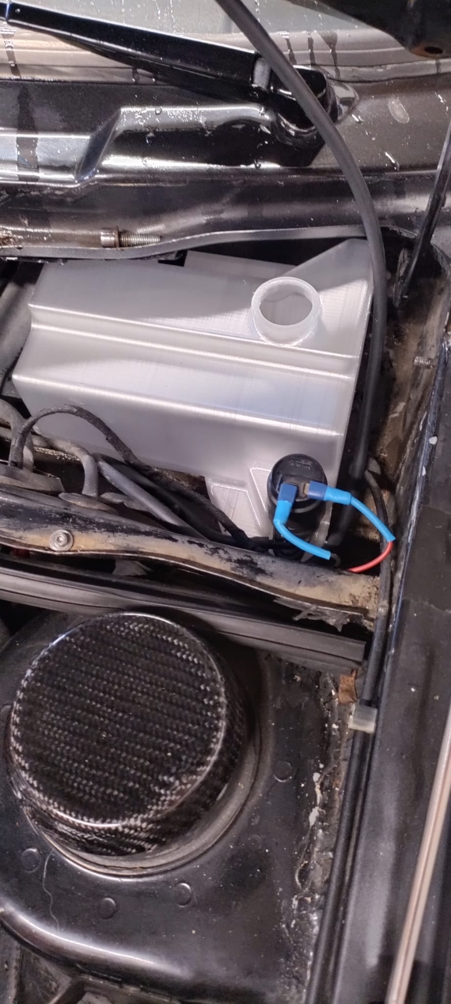 B.Custom MK2 windshield washer bottle relocation