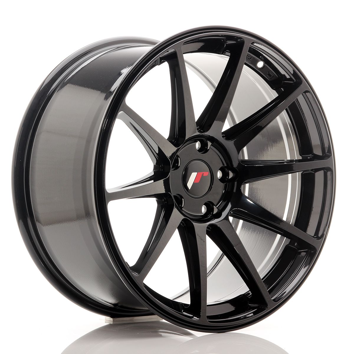 JR11 19x9.5 ET15-35 Custom PCD Glanzend Zwart