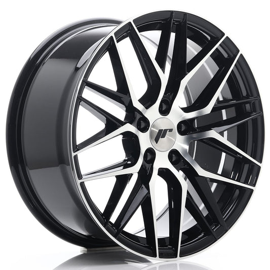 JR28 18x8,5 ET40 5x114,3 Face usinée noire brillante