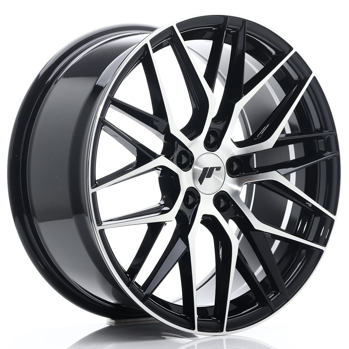 JR28 19x8.5 ET35 5x120 Noir brillant Face usinée