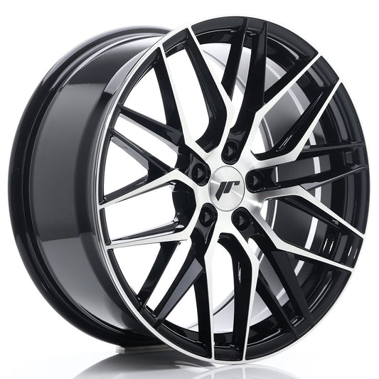 JR28 19x8.5 ET35 5x112 Noir brillant Face usinée