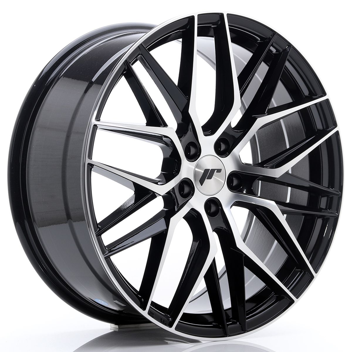 JR28 20x8.5 ET40 5x114.3 Noir brillant Face usinée