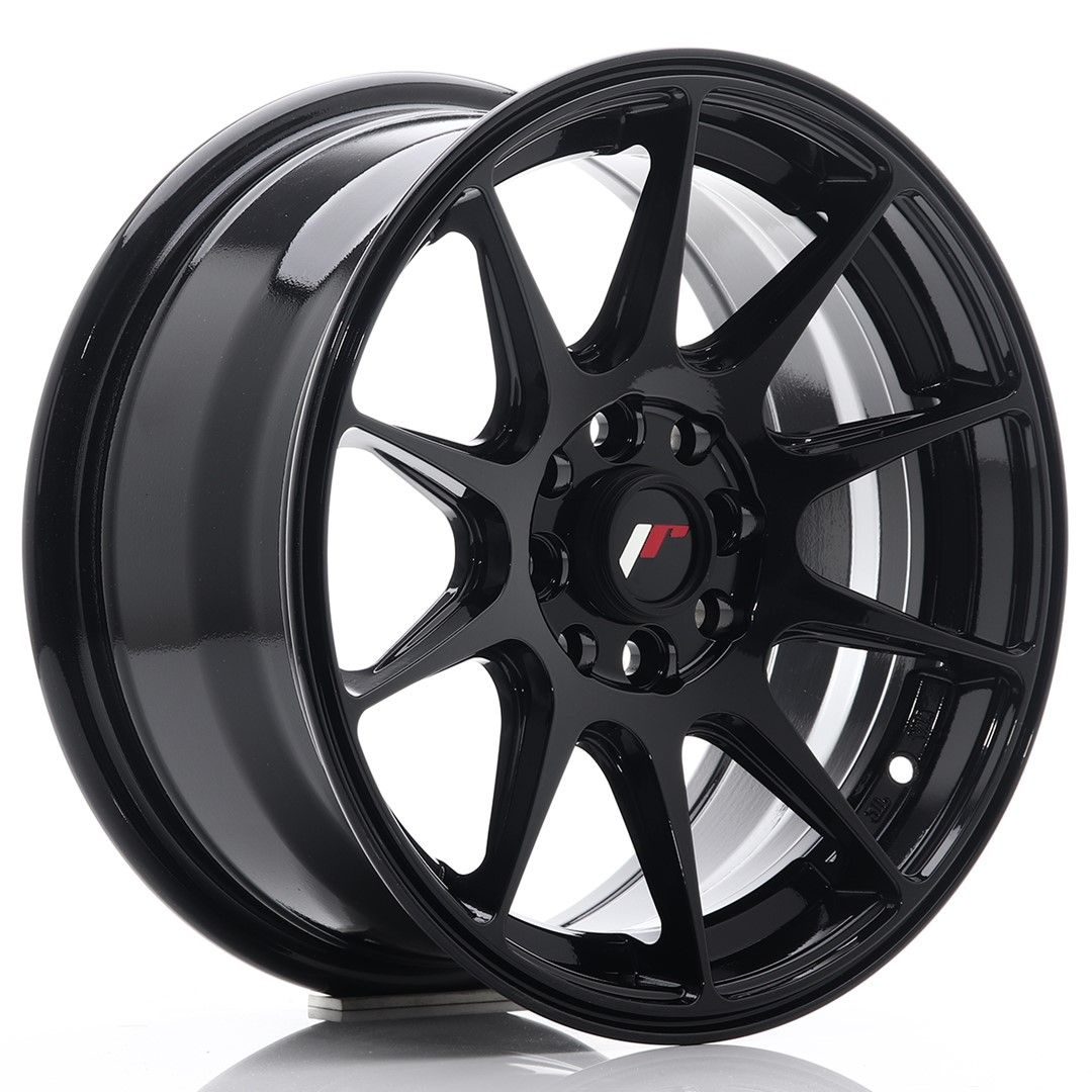 JR11 15x7 ET30 4x100, 4x108 noir brillant