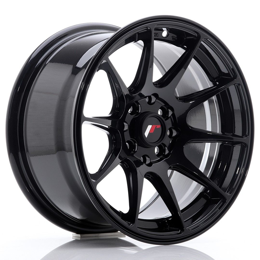 JR11 15x8 ET25 4x100, 4x114.3 noir brillant