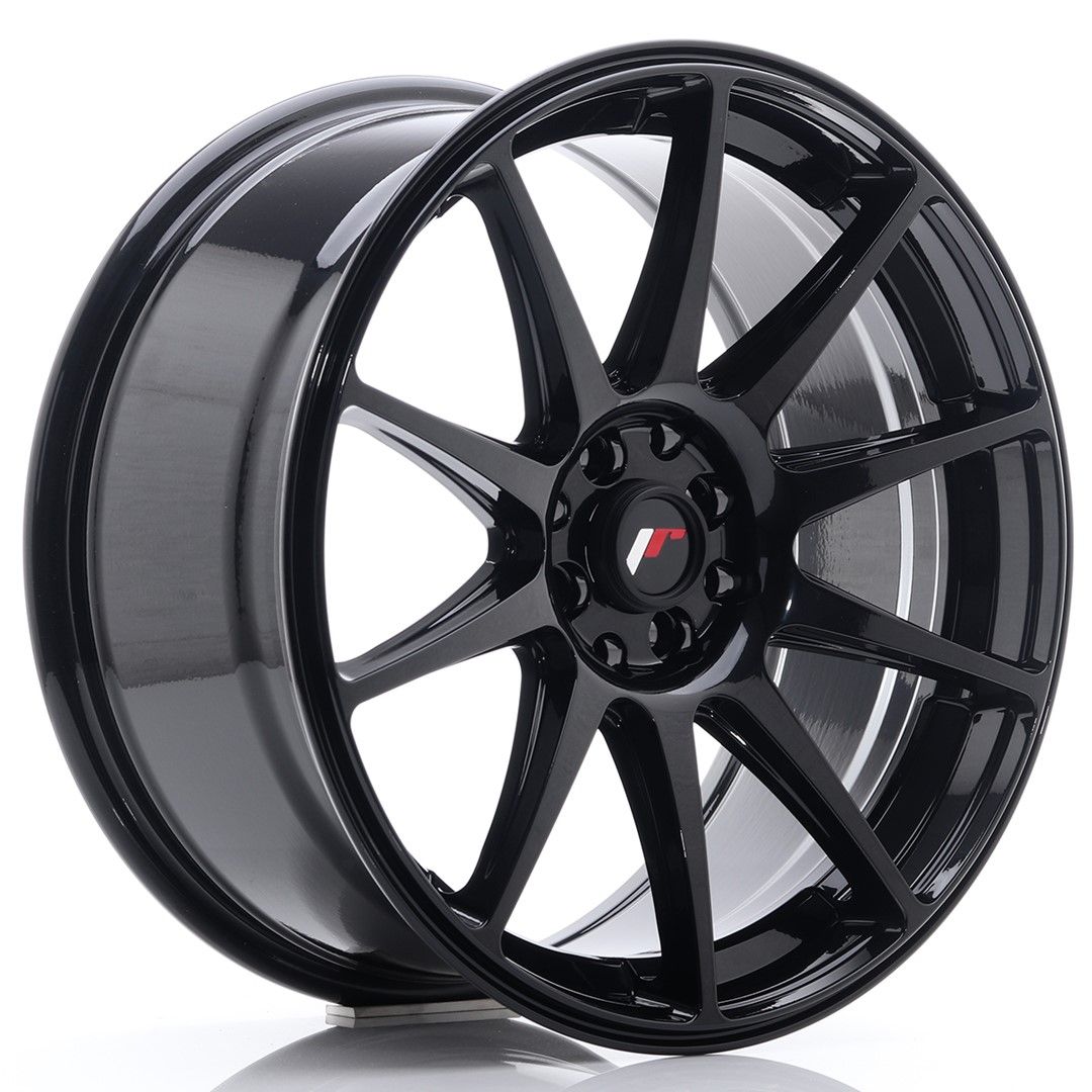 JR11 18x8,5 ET40 5x112, 5x114,3 noir brillant