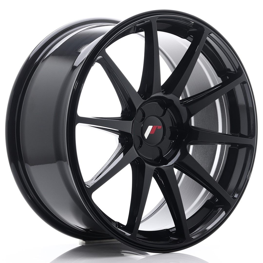 JR11 19x8.5 ET20-42 Custom PCD Glanzend Zwart