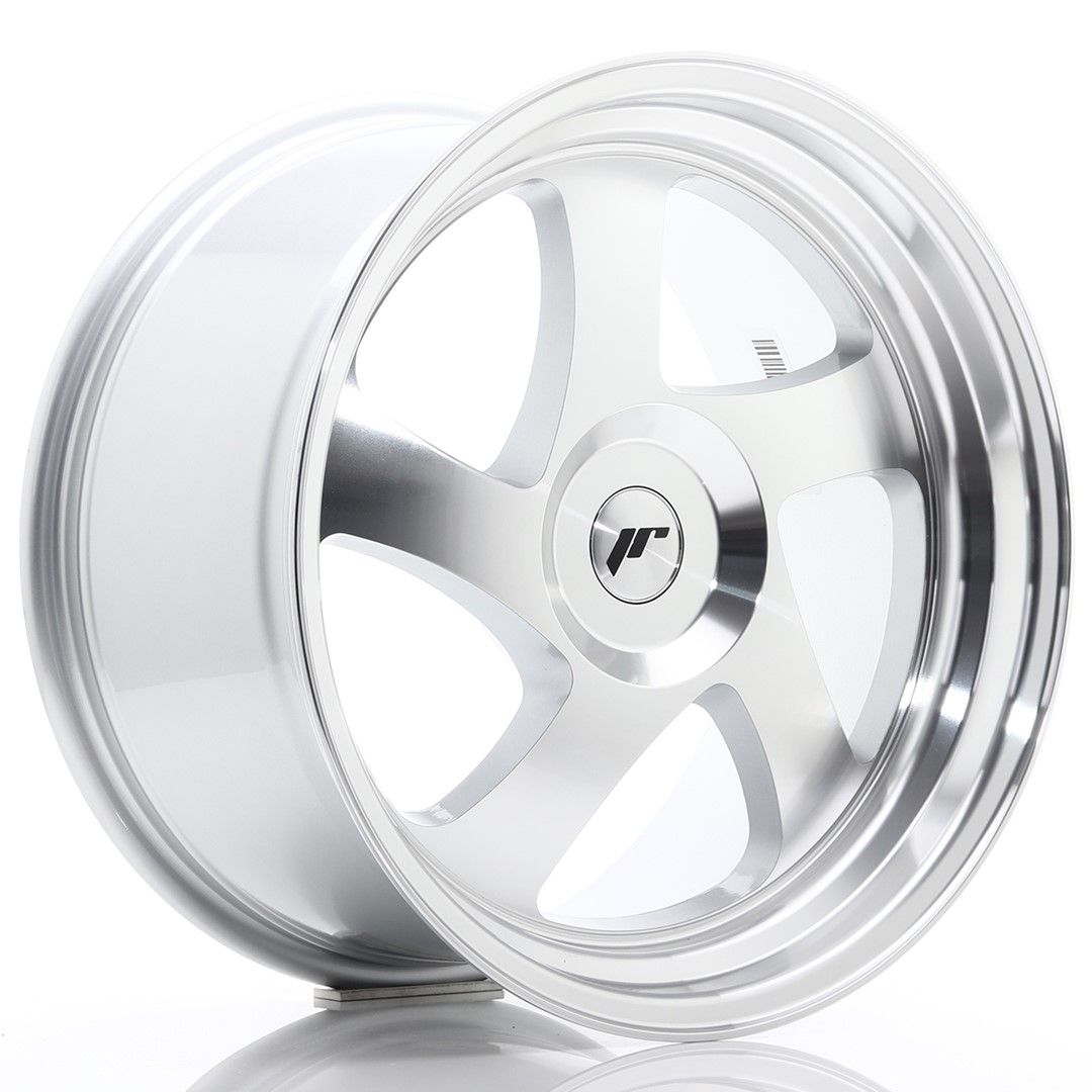JR15 18x9.5 ET20-40 Custom PCD Zilver Bewerkt Gezicht